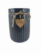 WAZON CERAMICZNY GRANATOWY 14,5×20,2×19,5 cm