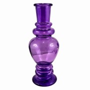 WAZON ŚWIECZNIK VENICE H15,5 CM FIOLET 2 WZORY