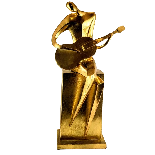 ZŁOTA FIGURKA GITARZYSTA 45CM