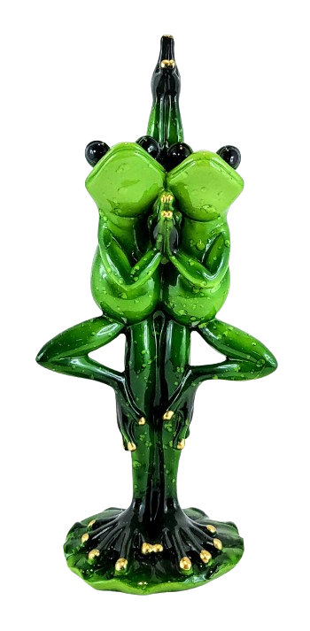 FIGURKA DWIE ŻABY YOGA JOGA 24CM