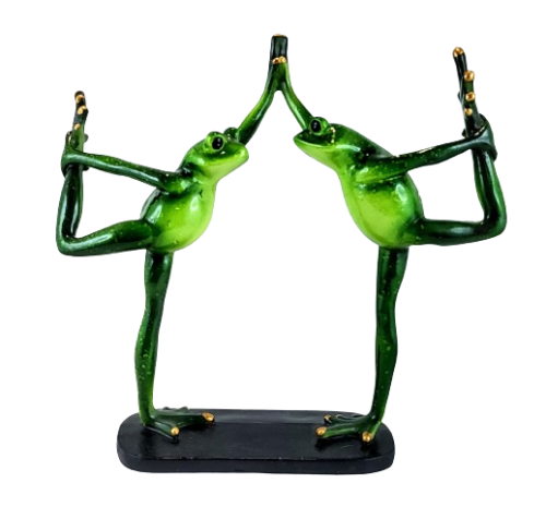 FIGURKA DWIE ŻABY YOGA JOGA 22CM
