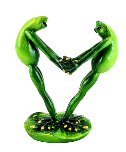 FIGURKA DWIE ŻABY YOGA JOGA 17,5CM