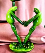 FIGURKA DWIE ŻABY YOGA JOGA 17,5CM