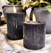 ŚWIECA LEDOWA RUSTIC CZARNA FI7 H7,5 CM