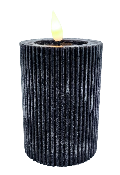 ŚWIECA LEDOWA RUSTIC CZARNA FI7 H10CM