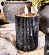 ŚWIECA LEDOWA RUSTIC CZARNA FI7 H10CM