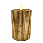 ŚWIECA LEDOWA RUSTIC ZŁOTA FI7 H10CM