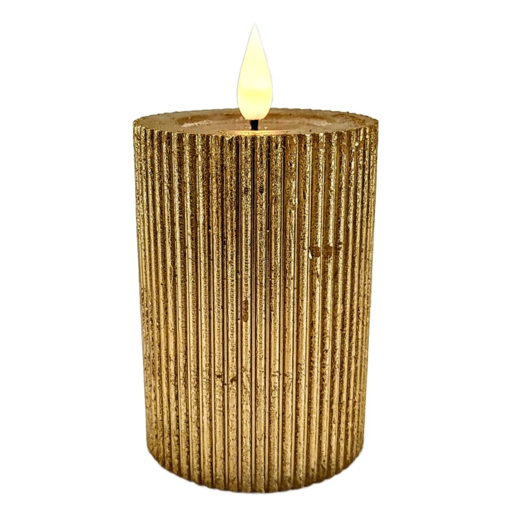 ŚWIECA LEDOWA RUSTIC ZŁOTA FI7 H10CM