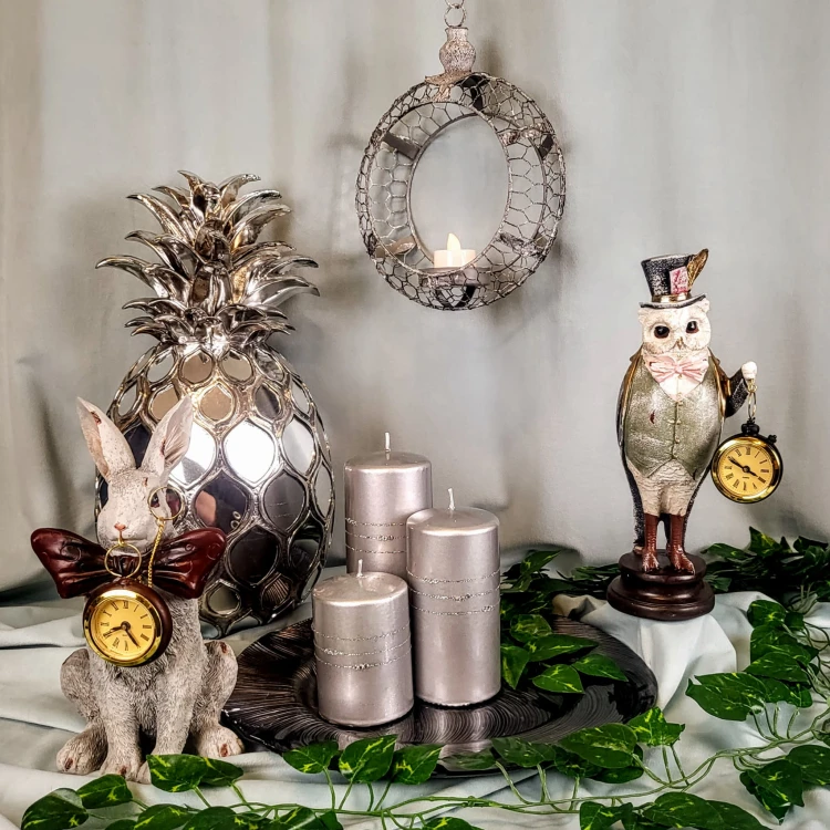 FIGURKA PIERROT - SOWA Z ZEGARKIEM