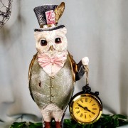 FIGURKA PIERROT - SOWA Z ZEGARKIEM