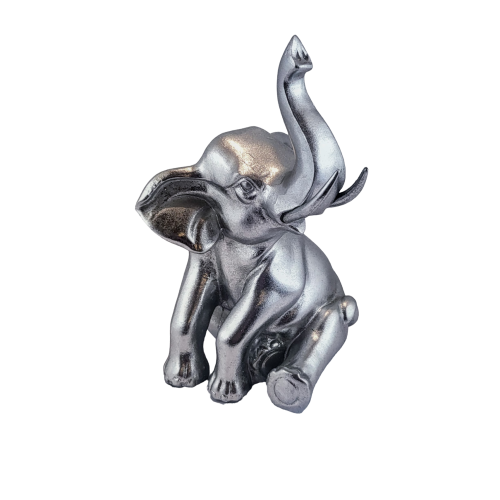 FIGURKA SŁOŃ SREBRNY 13X13X20