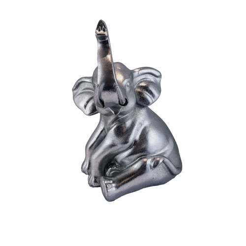 FIGURKA SŁOŃ SREBRNY 13X13X20