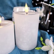 ŚWIECA LEDOWA RUSTIC BIAŁA FI7 H7,5 CM