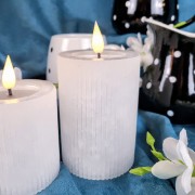 ŚWIECA LEDOWA RUSTIC BIAŁA FI7 H10CM