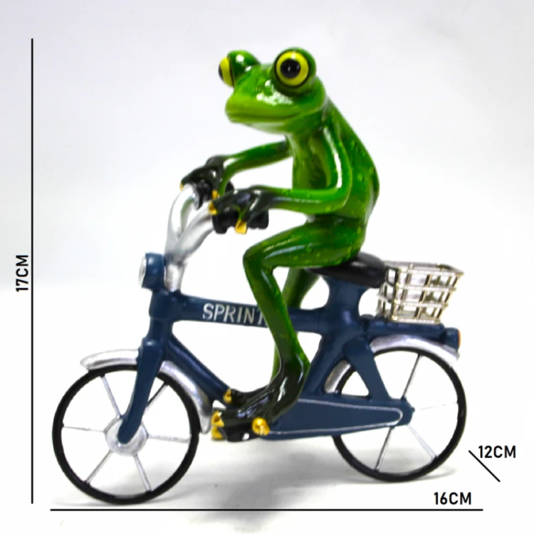 FIGURKA ŻABA NA ROWERZE