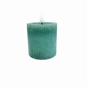 ŚWIECA LEDOWA RUSTIC ZIELONA FI7 H7,5 CM