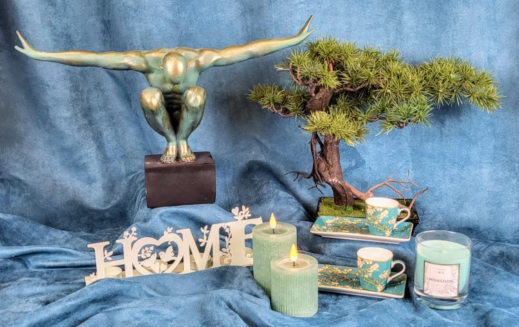 ŚWIECZNIK METALOWY NA TEALIHGTY HOME  31X7X11 CM