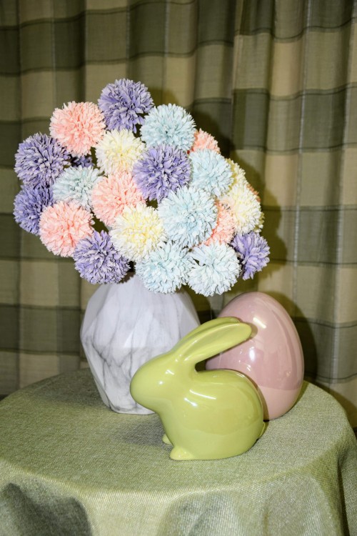 KWIAT SZTUCZNY POJEDYNCZY CZOSNEK MIX KOLORÓW 38CM