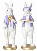 KRÓLIK STOJĄCY  LAWENDOWO-ZŁOTY 31 CM - MIX DWA WZORY MR LUB MRS
