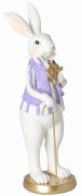 KRÓLIK STOJĄCY  LAWENDOWO-ZŁOTY 31 CM - MIX DWA WZORY MR LUB MRS