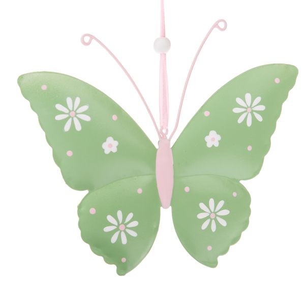 ZAWIESZKA METALOWY MOTYL ZIELONY