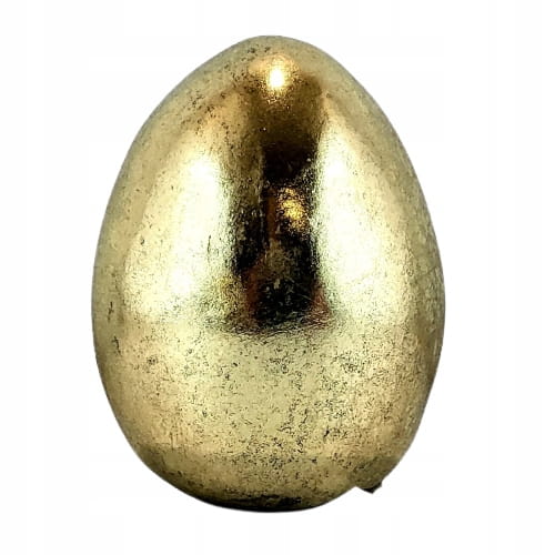 FIGURKA JAJKO ZŁOTE ŚREDNIE 11,5x9x9 CM