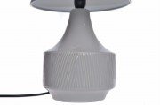 LAMPA CERAMICZNA BEŻOWA W PRĄŻKI 36cm