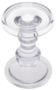 ŚWIECZNIK SZKLANY PRZEZROCZYSTE SZKŁO 16CM
