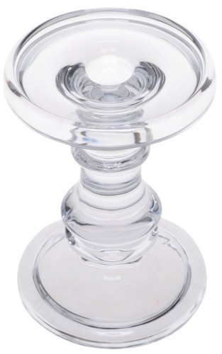 ŚWIECZNIK SZKLANY PRZEZROCZYSTE SZKŁO 16CM