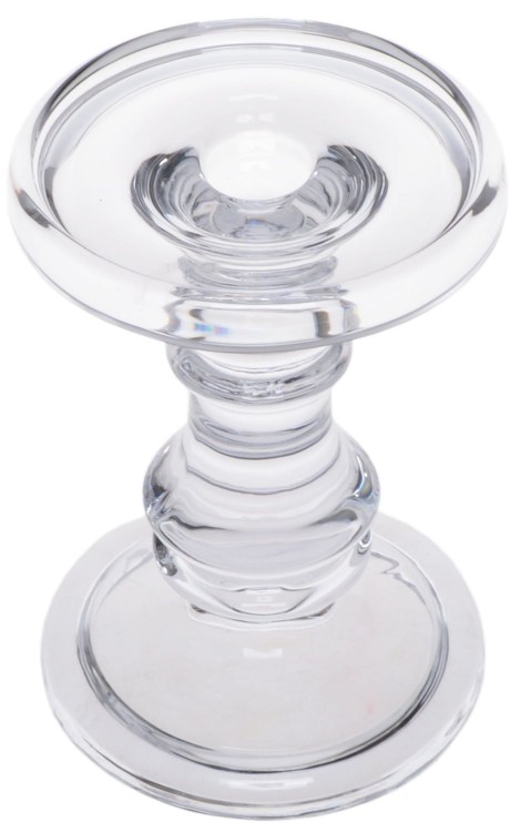 ŚWIECZNIK SZKLANY PRZEZROCZYSTE SZKŁO 16CM
