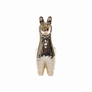 FIGURKA ZŁOTA ALPAKA Z DEKORACJĄ 16CM