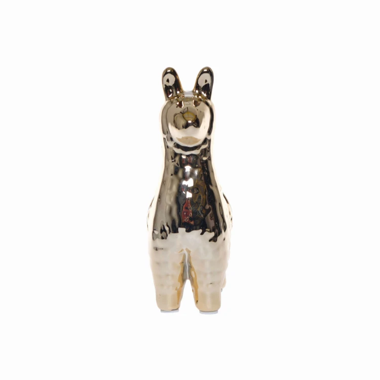 FIGURKA ZŁOTA ALPAKA Z DEKORACJĄ 16CM