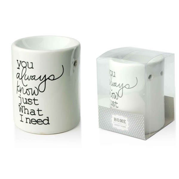 KOMINEK ZAPACHOWY CERAMICZNY 'YOU KNOW WHAT I NEED' 1szt