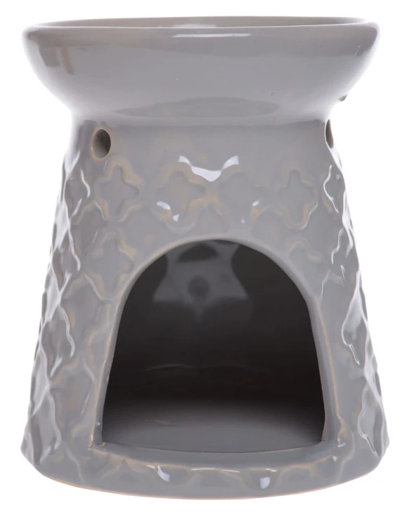 KOMINEK CERAMICZNY NA OLEJEK SZARY 11CM