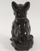 FIGURKA PIES BULDOG CZARNY Z NASZYJNIKIEM 22x18x11,5