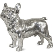 FIGURKA PIES BULDOG SREBRNY 31x36x16