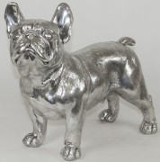 FIGURKA PIES BULDOG SREBRNY 31x36x16