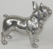 FIGURKA PIES BULDOG SREBRNY 31x36x16