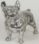 FIGURKA PIES BULDOG SREBRNY 31x36x16