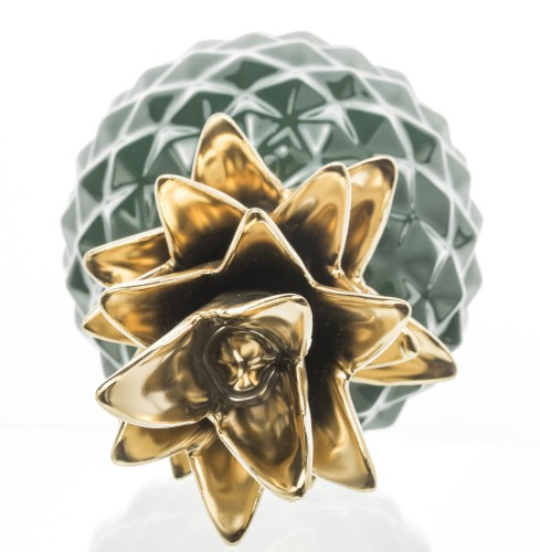 FIGURKA ANANAS DEKORACYJNY ZIELONO-ZŁOTY 27,5 CM