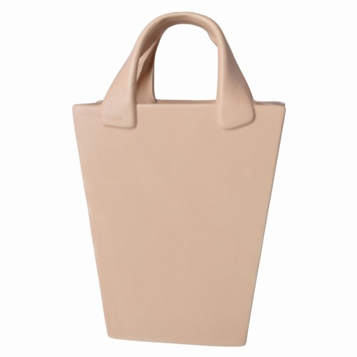 WAZON TOREBKA CERAMICZNY MATOWY BEŻOWY 30CM