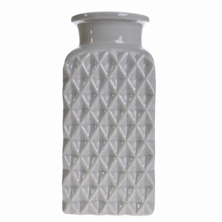 WAZON CERAMICZNY SZARY 20CM