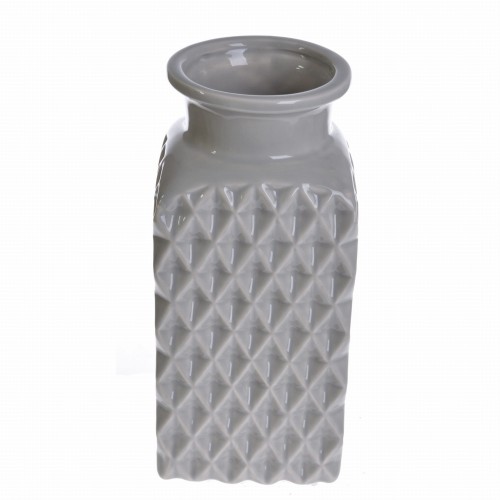 WAZON CERAMICZNY SZARY 20CM