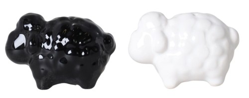 SOLNICZKA LUB PIEPRZNICZKA OWIECZKA CERAMICZNA MIX 2 KOLORY MINI 6X3,5X4,5