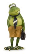 FIGURKA ŻABA Z TECZKĄ SZEF KIEROWNIK 17CM