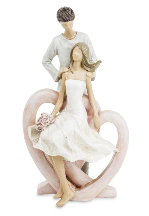 FIGURKA PARA NA SERCU ZAKOCHANI PREZENT 24,5CM