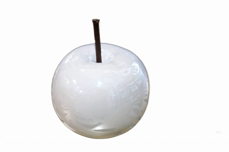 JABŁKO CERAMICZNE PERŁOWE MAŁE 8x8x10CM