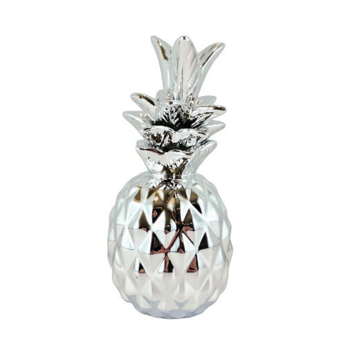ANANAS DEKORACYJNY SREBRNY 17x7,5x7,5CM