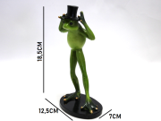 FIGURKA ŻABA W CYLINDRZE