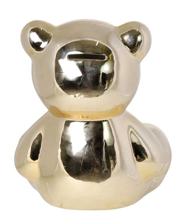 SKARBONKA CERAMICZNA MIŚ ZŁOTY MAŁY 8,5X8X10,5 CM